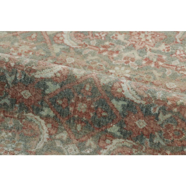 1920s Antique Persian Mashad Rug in Teal With Ornate Paisley Motifs - Rug & Kilim For Sale - Image 5 of 7