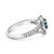 Elegant and timeless, this gorgeous 14K white gold blue and white diamond cocktail ring features 1.34 carat total weight...