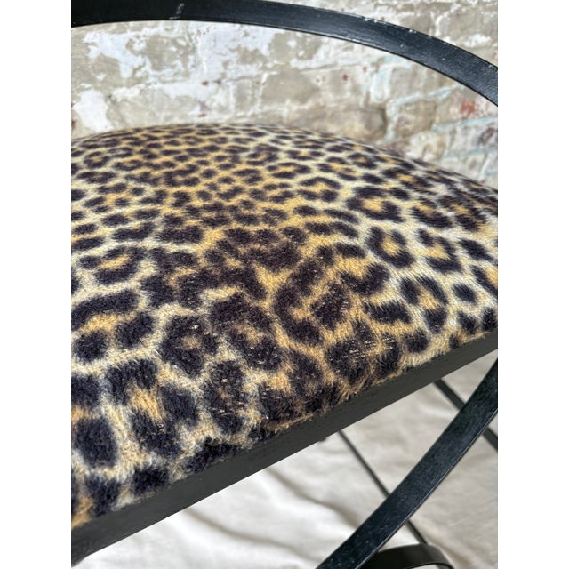 1940s Black Iron Barstools - Set of 3 For Sale - Image 12 of 15