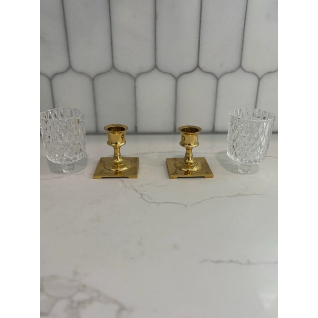 Late 20th Century Brass Candlestick Votives - A Pair For Sale - Image 10 of 10