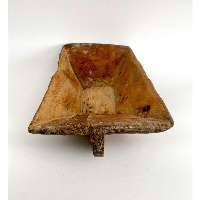 Early 20th Century Rustic Turkish Dough Bowl W/ Handle For Sale - Image 5 of 8