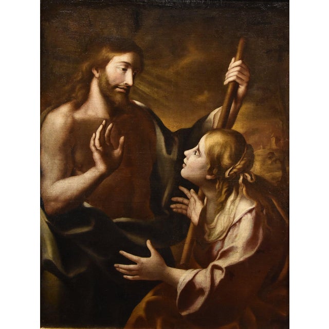 Circle of Carlo Cignani, Noli Me Tangere, 1700, Oil on Canvas For Sale - Image 11 of 11