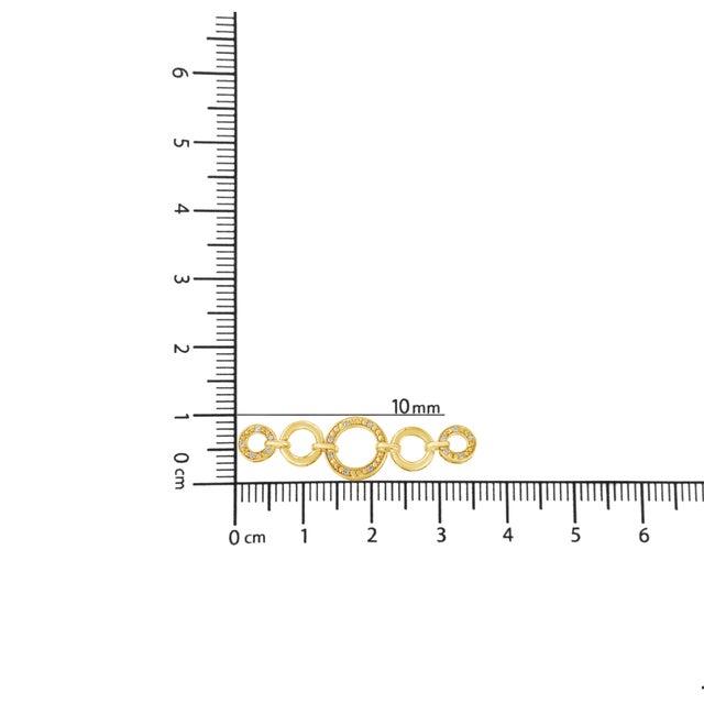 10K Yellow Gold over .925 Sterling Silver Diamond Accented Graduated Infinity Open Circle 6”-9” Adjustable Bolo Bracelet (H-I Color, I2-I3 Clarity) For Sale In New York - Image 6 of 6