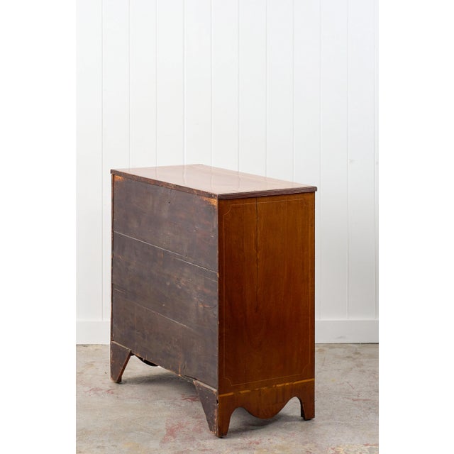 19th Century Flat Front Mahogany Chest For Sale - Image 13 of 14