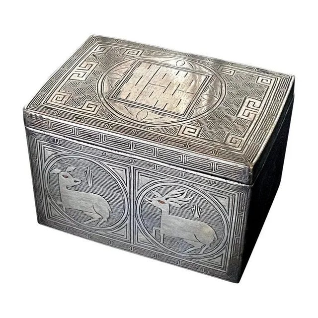 Fine Korean Iron Tobacco Box with Silver Inlay Joseon Dynasty For Sale - Image 13 of 13