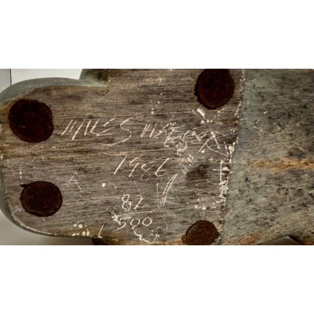 Miles Metzger Signed Soapstone Pelican Sculpture 1986 #82/500 Limited Edition For Sale - Image 4 of 4