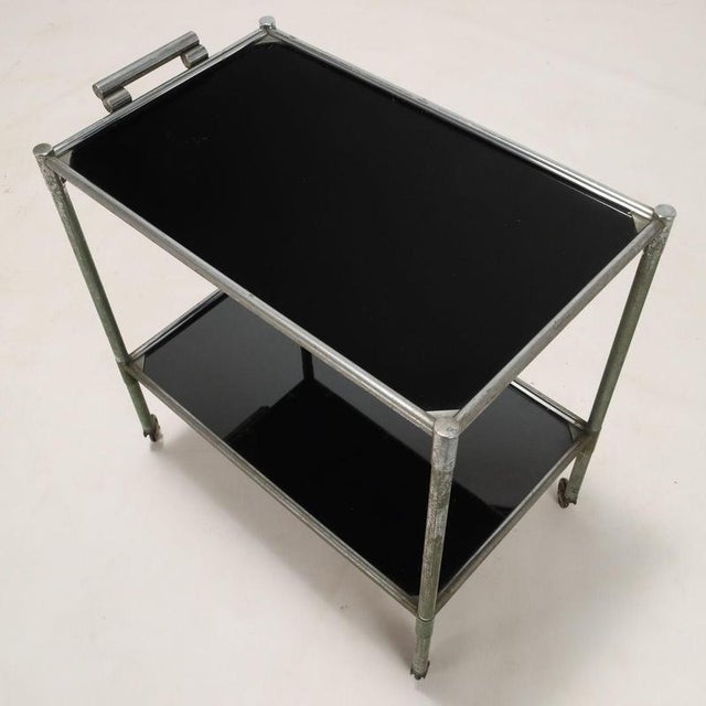 Vintage Service Trolley in Aluminium and Glass, Italy, 1960s For Sale - Image 6 of 9