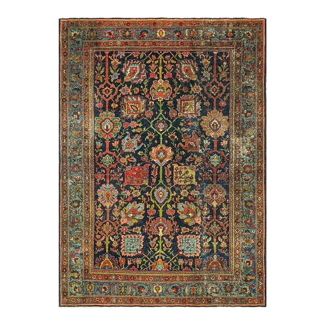 Late 19th-Century W. Persian Bijar Carpet ( 4' 9" x 7' - 145 x 213 ) For Sale