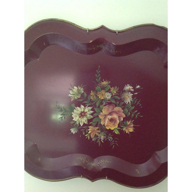 1940s Vintage Tole Tray For Sale - Image 5 of 6