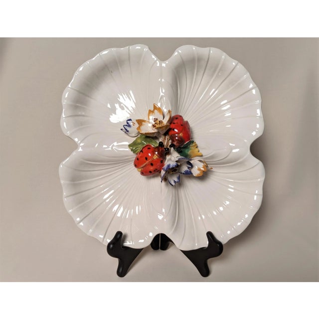 Vintage Capodimonte Style Italian Serving Platter For Sale - Image 9 of 13