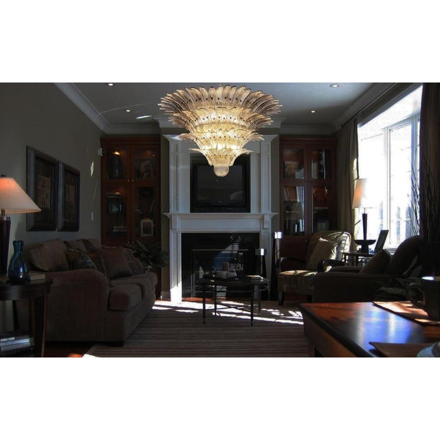 Palmette Ceiling Light with 163 Smoked Glasses, 1980s For Sale - Image 10 of 18