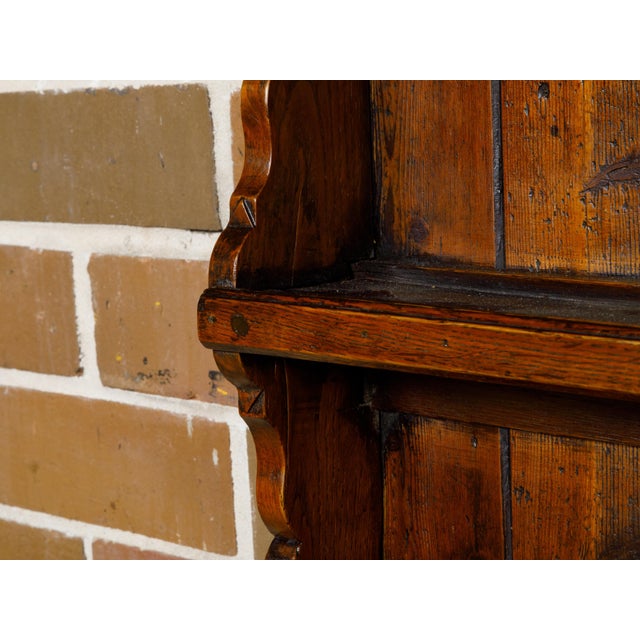 19th Century Welsh Country Cupboard Dresser with Open Shelves and Three Drawers For Sale - Image 10 of 12