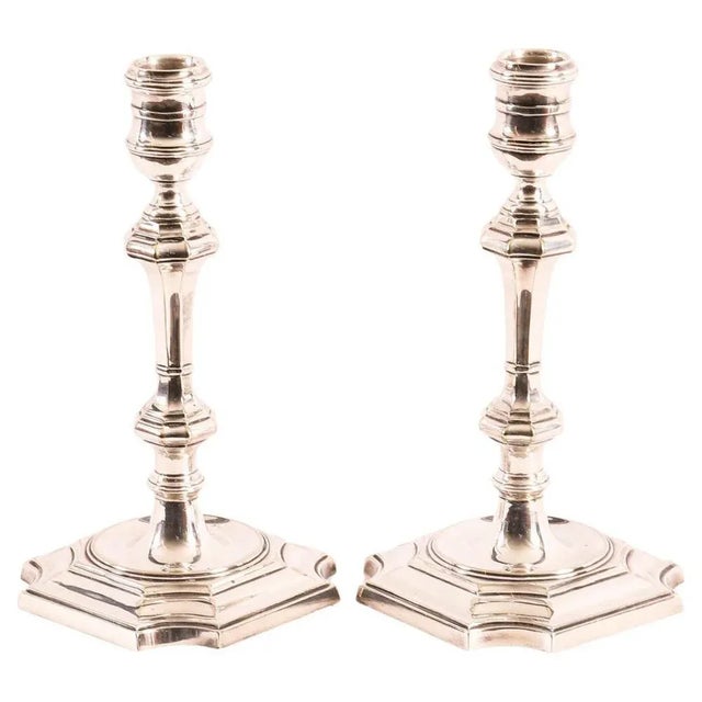Antique Silver-Plated Candlesticks from Elkinton & Co., 1920s, Set of 2 For Sale - Image 15 of 15
