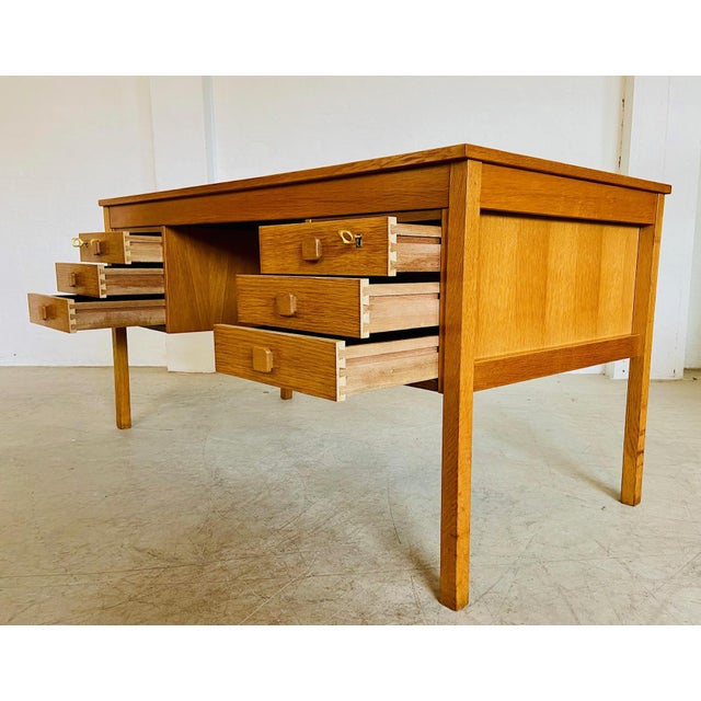 Mid-Century Danish Oak Desk from Domino Møbler, 1960s For Sale - Image 14 of 18