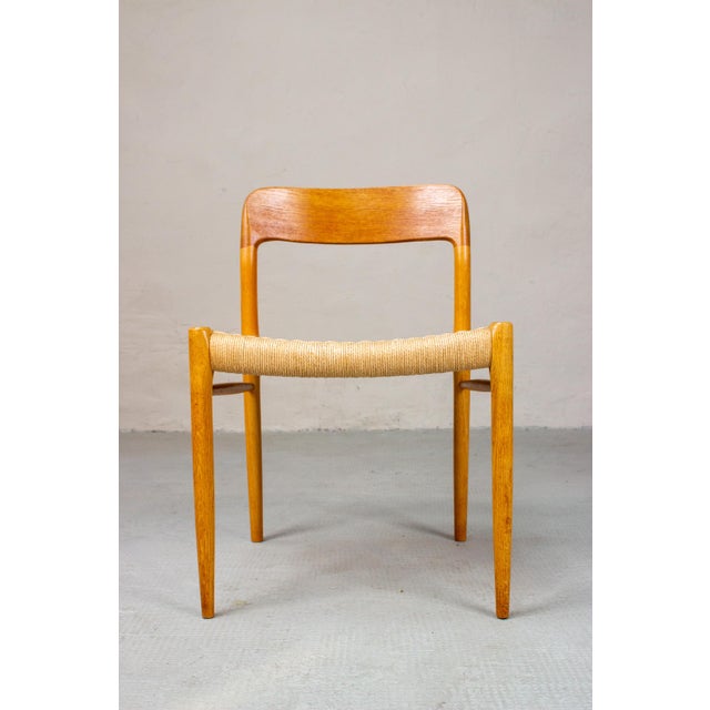 Wood Mid-Century Danish No. 75 Chair in Oak by Niels Otto Møller for J.L. Møllers, 1960s, Set of 2 For Sale - Image 7 of 16