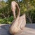 Plastic Vintage 1990s Faux Bois Carved Large Decorative Swan Statue For Sale - Image 7 of 13