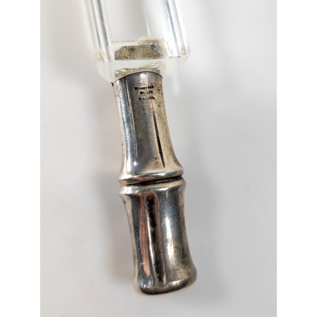 Silver Mid-Century Sterling Silver Bamboo Form Magnifier Reader by Tiffany & Co For Sale - Image 8 of 10