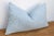 Blockprint Linen Jaipur Lumbar "Powder Blue" Pillow Cover For Sale - Image 4 of 5