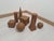 Brown Wooden Geometric-Shape Ornaments in Brown Lacquer from Molteni, 1990s, Set of 8 For Sale - Image 8 of 17