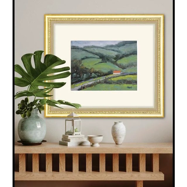 White Barn With Red Roof (Original Oil Landscape) For Sale - Image 4 of 12