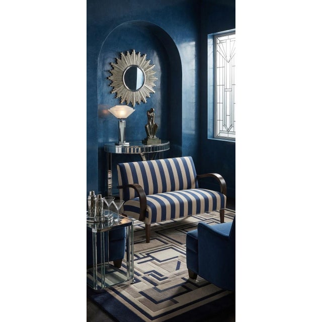 A magnificent and rare fully refurbished vintage "Rumba" style lounge sofa (matching the iconic Central European mid-...