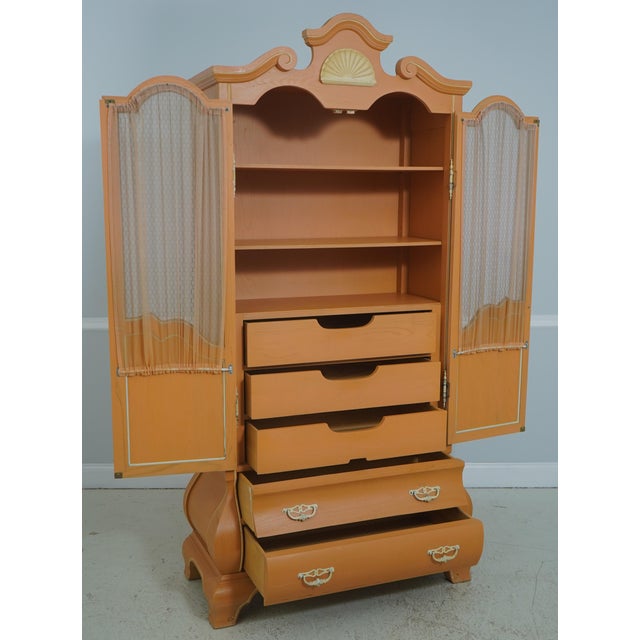 Italian Italian Paint Decorated 2 Door Armoire For Sale - Image 3 of 17