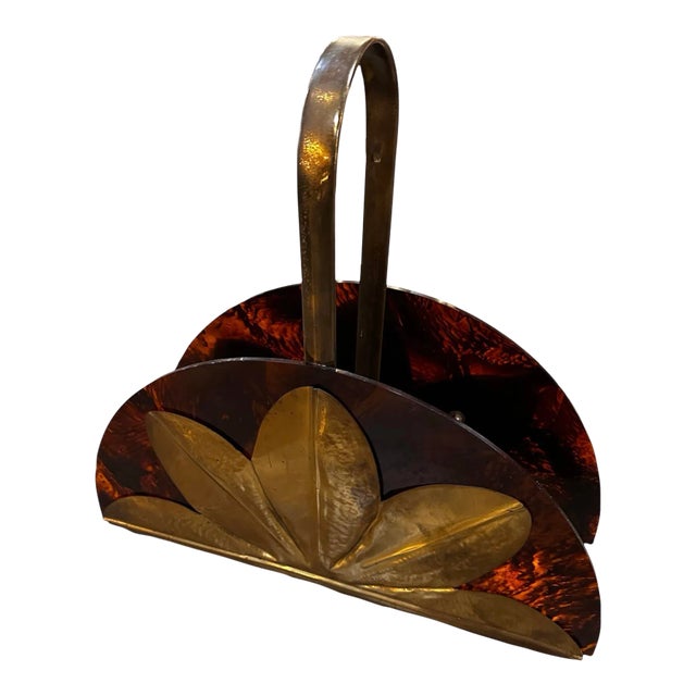 Italian Decorative Journal Rack 1980s For Sale