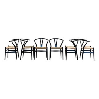 CH24 Wishbone Chairs by Hans J Wegner for Carl Hansen & Søn, Set of 6 For Sale