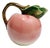 Vintage Majolica Style Peach Ceramic Sculptural Pitcher For Sale