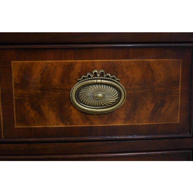 Theodore Alexander Bow Front Mahogany Chest For Sale - Image 9 of 18