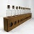 Mid 20th Century Primitive Rustic Handmade Wood Spice Rack With Glass Bottles, Wall Mount For Sale - Image 4 of 10