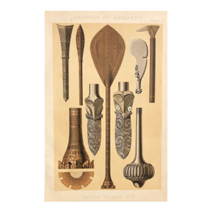 Antique Owen Jones Grammar of Ornament Tribal Lithograph