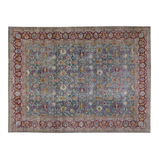 Vintage Knotted Wool Rug, 9'4''x12'9'' For Sale