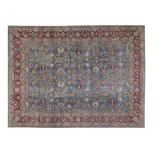 Vintage Knotted Wool Rug, 9'4''x12'9'' For Sale