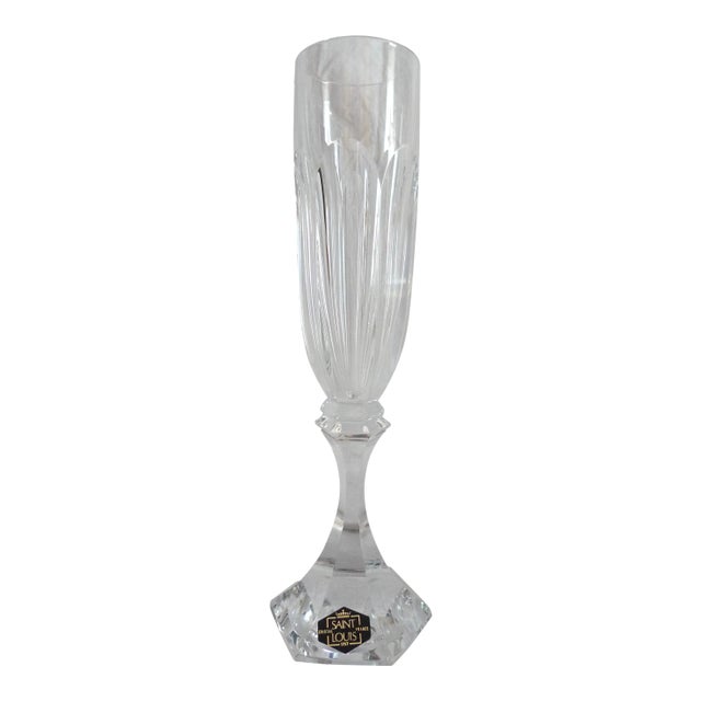 1980s Saint-Louis 'Chambord' Crystal Champagne Flute For Sale