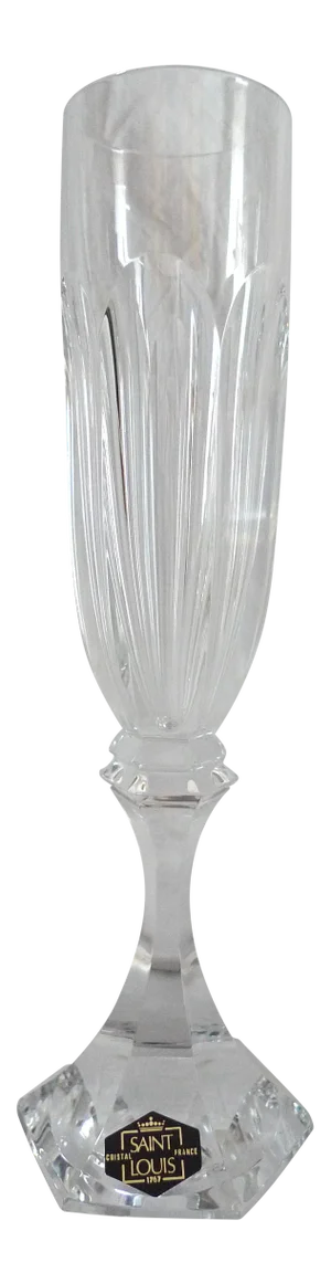 1980s Saint-Louis 'Chambord' Crystal Champagne Flute