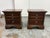 Traditional Dark Cherry Two Drawer Nightstands, Pair For Sale - Image 3 of 12