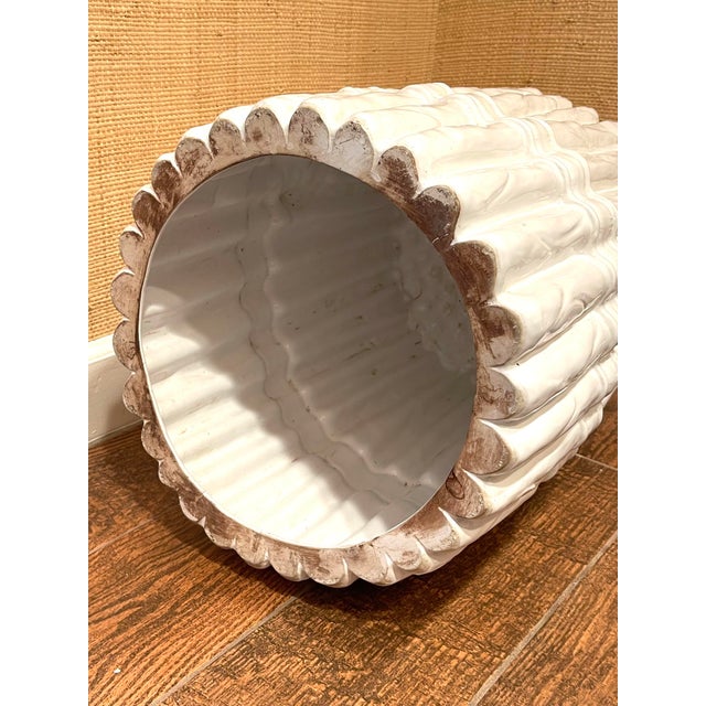 Italian Mid Century Asparagus White Side Table Garden Stool Chairish