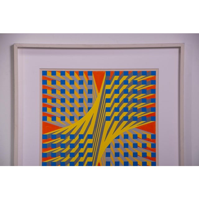 Jan Van Den Abbeel, Projekt Y Geometric Composition, 1975, Gouache on Paper For Sale - Image 3 of 8