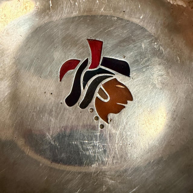 For your consideration, a Mid-century decorative silver plate or tray, designed and manufactured by the renowned Los...