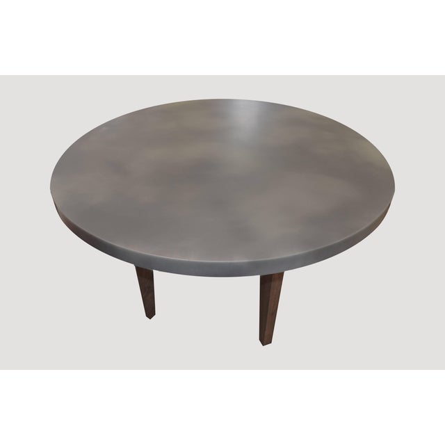 Early 21st Century Andrianna Shamaris Black Walnut Wood Table and Resin Coated Top For Sale - Image 5 of 18
