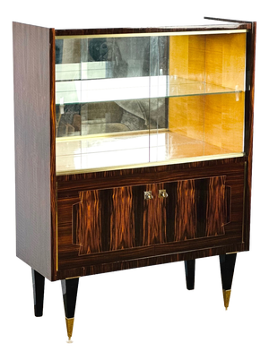 French Modern Display Cabinet in Macassar, 1950
