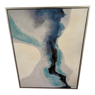1990s Original Abstract Framed Painting. For Sale