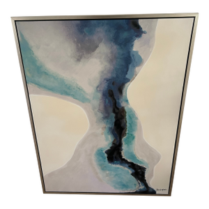 1990s Original Abstract Framed Painting.