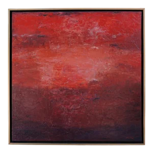 "Departure Time" Color Field Abstract Painting by Laurie MacMillan, Framed