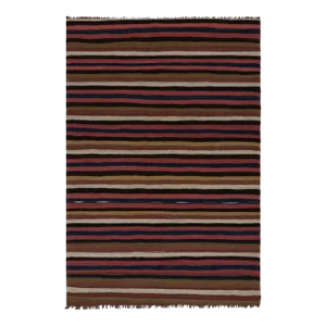 Vintage Afghan Tribal Kilim Rug With Stripes