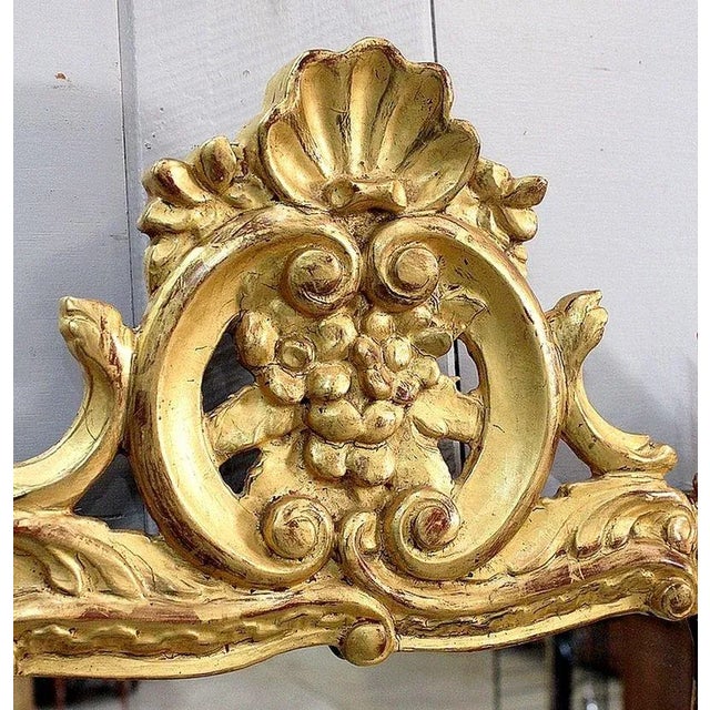 Small Antique Louis XVI Style Gilded Wood Mirror For Sale - Image 5 of 18