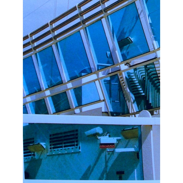 Blue Cantilever Brutalist Photograph by Clifford Baker For Sale - Image 8 of 10