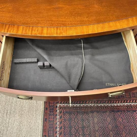 Wood Federal Style Sideboard by Ethan Allen With Inlay For Sale - Image 7 of 8