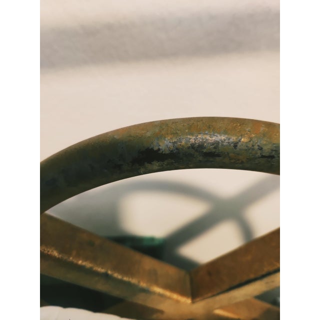 Gold Last Call! 1980s Architectural Gilt Metal Double Bed – Heavy-Duty Designer Statement Frame For Sale - Image 8 of 13